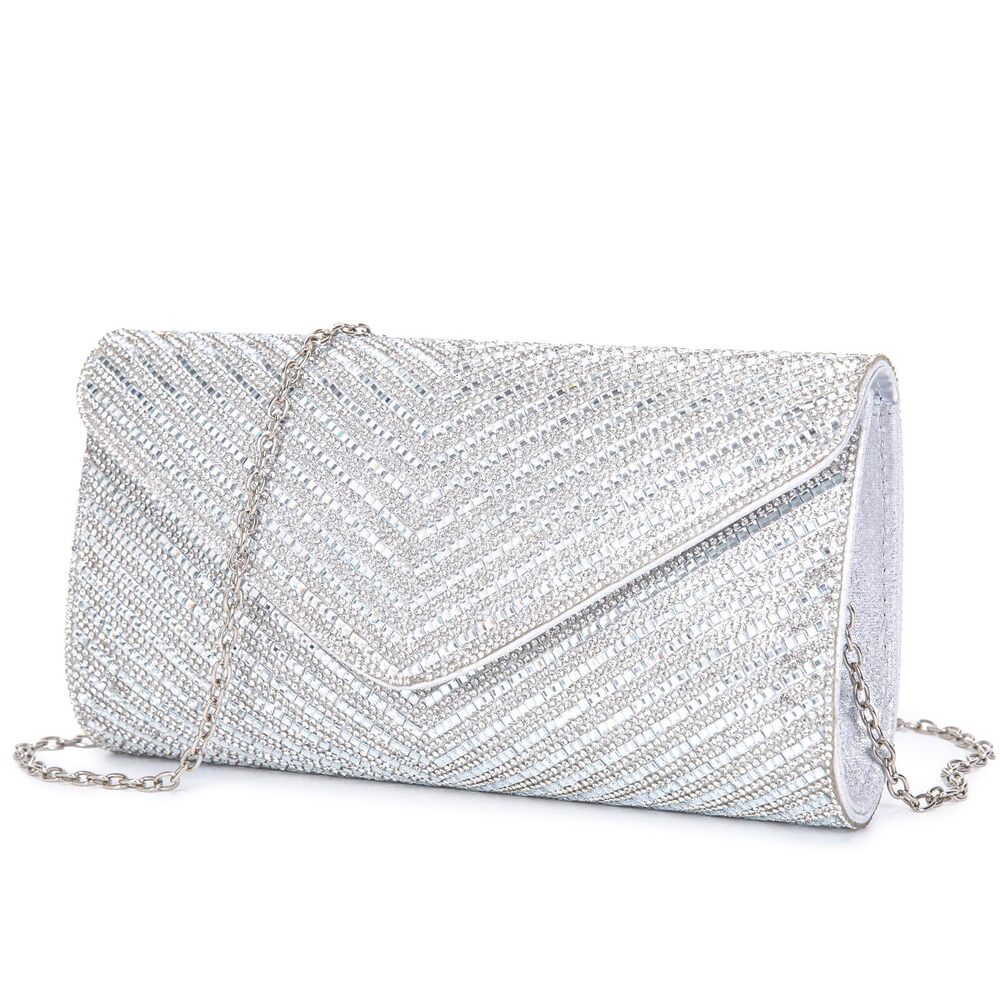 2310 Evening Handbags Envelope Clutch Purses Crossbody Bags Rhinestone